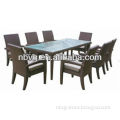 Aluminum Frame Dining Rattan Furniture